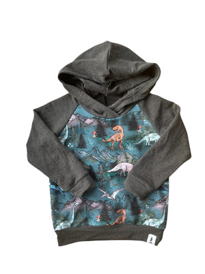 Charcoal Dino Hoodie