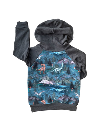 Charcoal Dino Hoodie