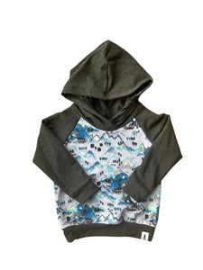 Charcoal Mountain Range Hoodie