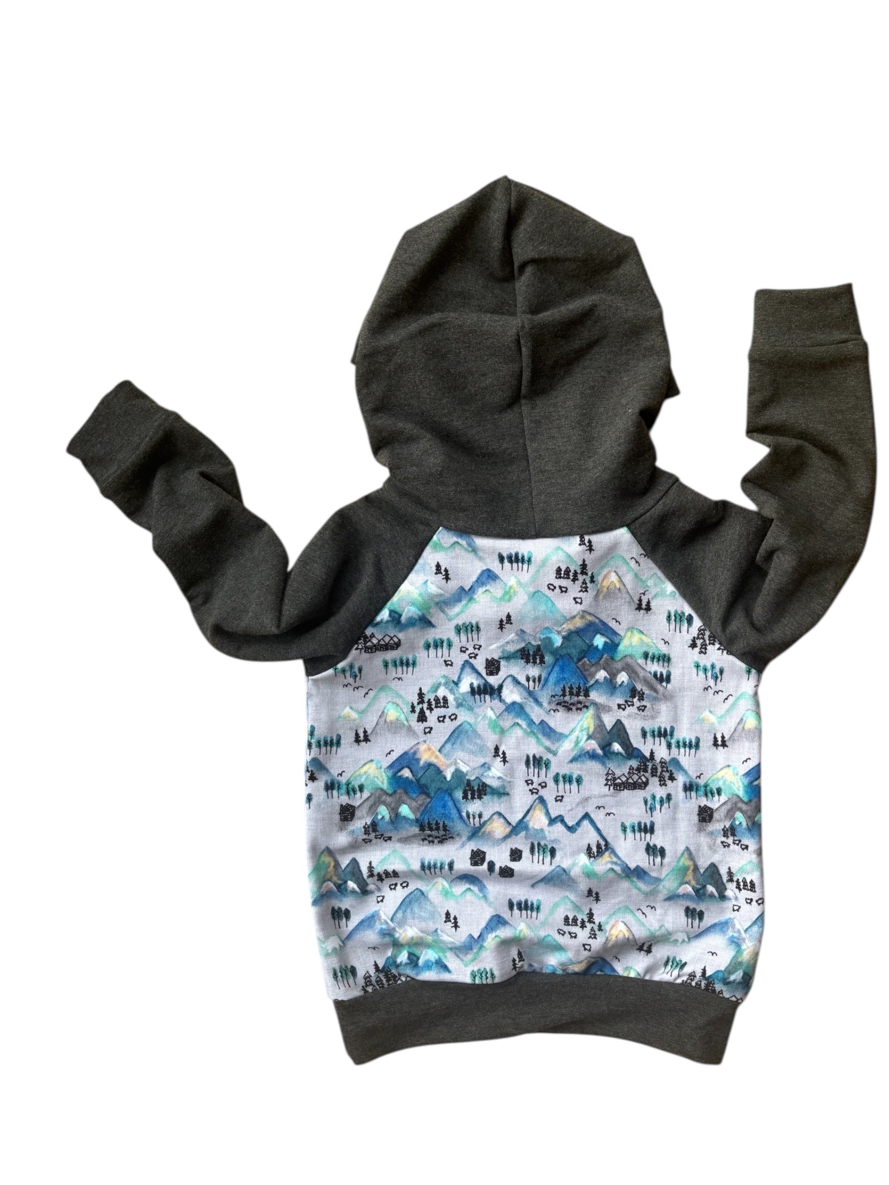 Charcoal Mountain Range Hoodie