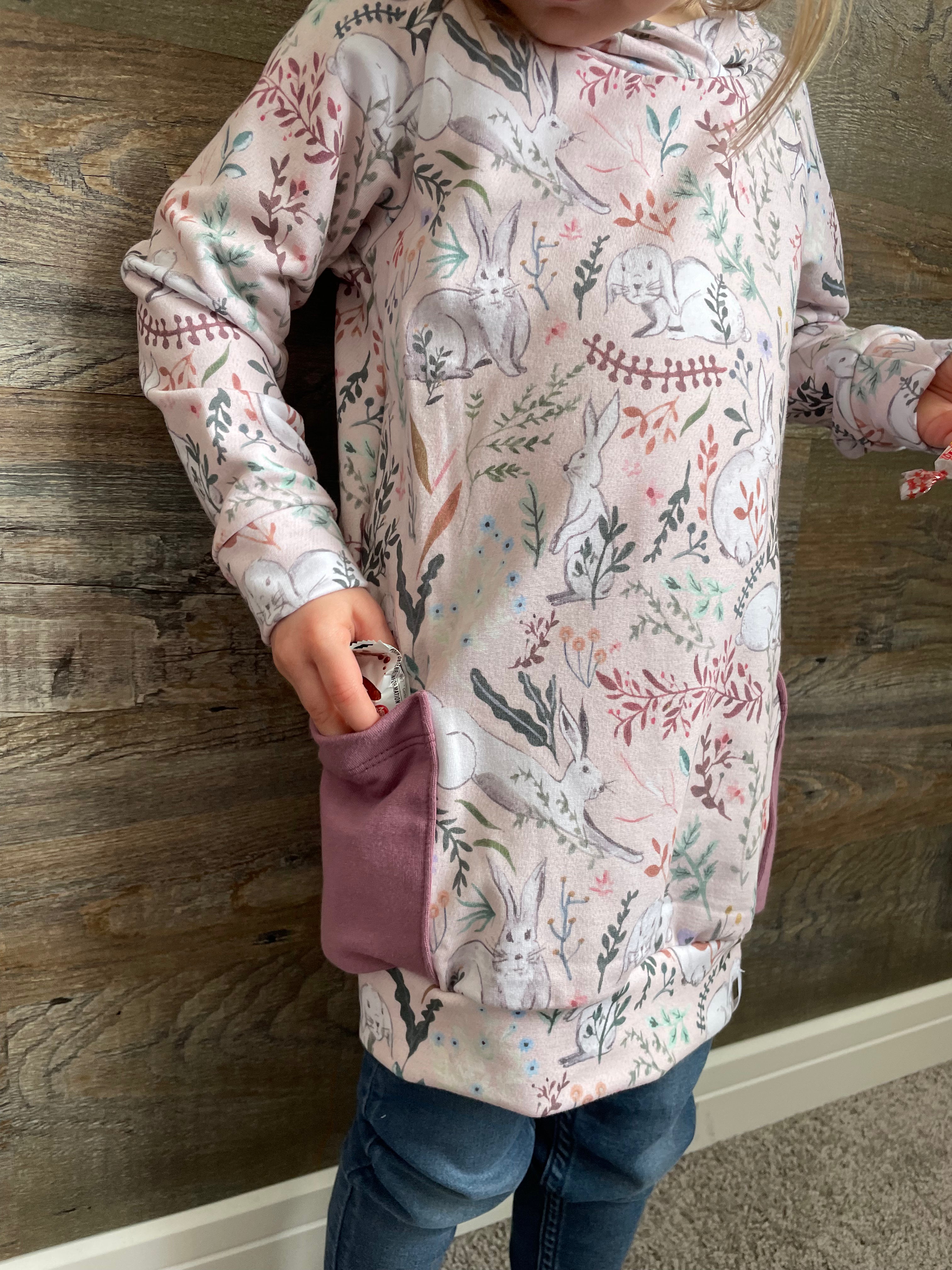 Bunnies Tunic Length Hoodie